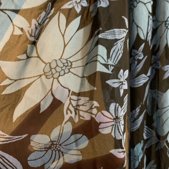 Kavita Blue Floral Scarf Tapestry Edging Head Scarf-Purse Twilly Tie Scarf - Picture 8 of 9